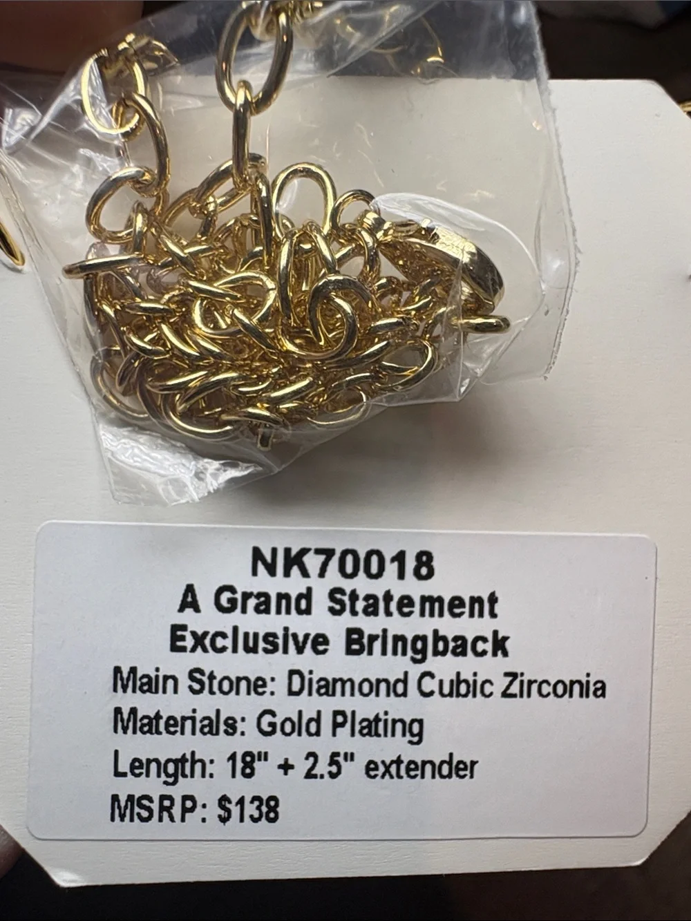 Bomb Party - OG Necklace - Exclusive Bringback - Diamond CZ - Gold